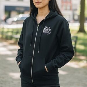 Port and Company Black Zip-Up Hoodie